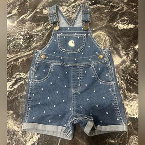 Carhartt 12 month Kids Blue Denim Overalls